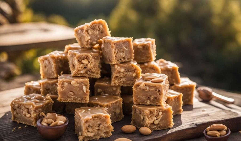 A plate of Peanut butter energy bites are perfect for outdoor lovers.